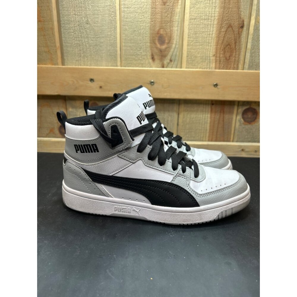 Puma Boys High-Top Sneakers Size 6C Black/White/Gray SoftFoam